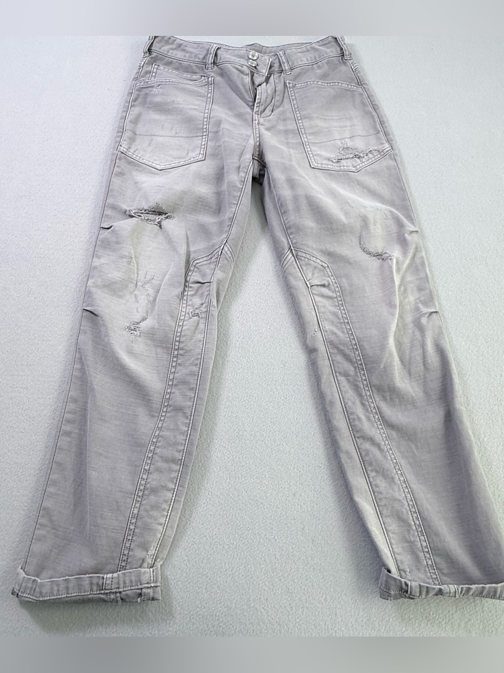 Pilcro Anthropologie Distressed Jeans Grey Wash Size 26 Petite